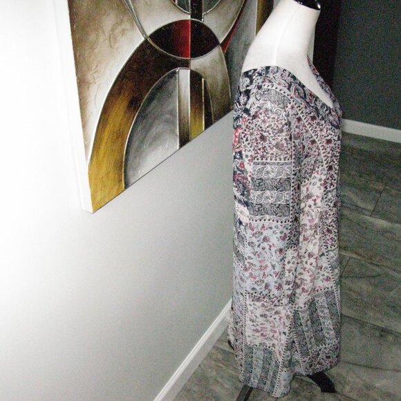 SIMPLY Noelle Boho Semi-Sheer Dress/Beach Coverup Size L/XL - Picture 4 of 4